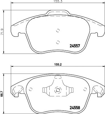 HELLA PAGID 8db355013351 -  Комплект тормозных колодок, дисковый тормоз